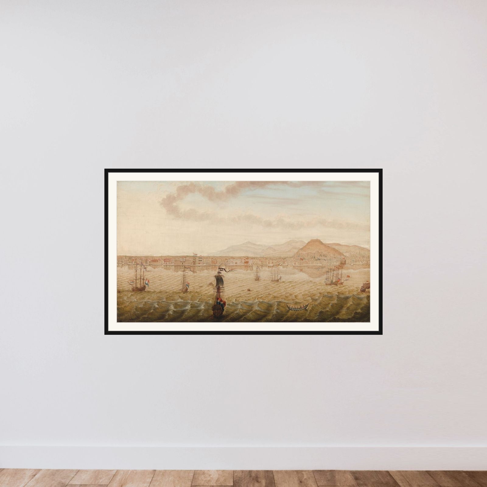 View of Smyrna (Izmir) framed — shown to scale