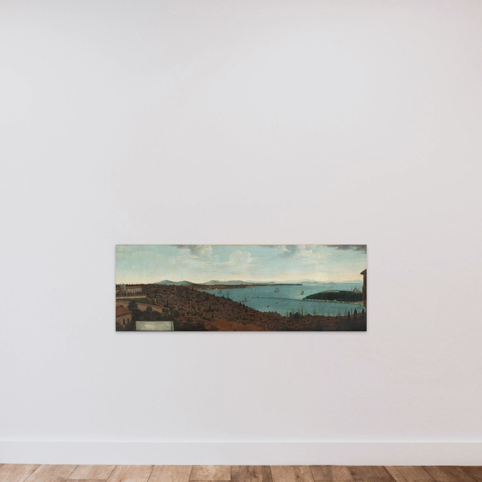View of Constantinopel en het Serail vanuit de Hollandse ambassade unframed — shown to scale