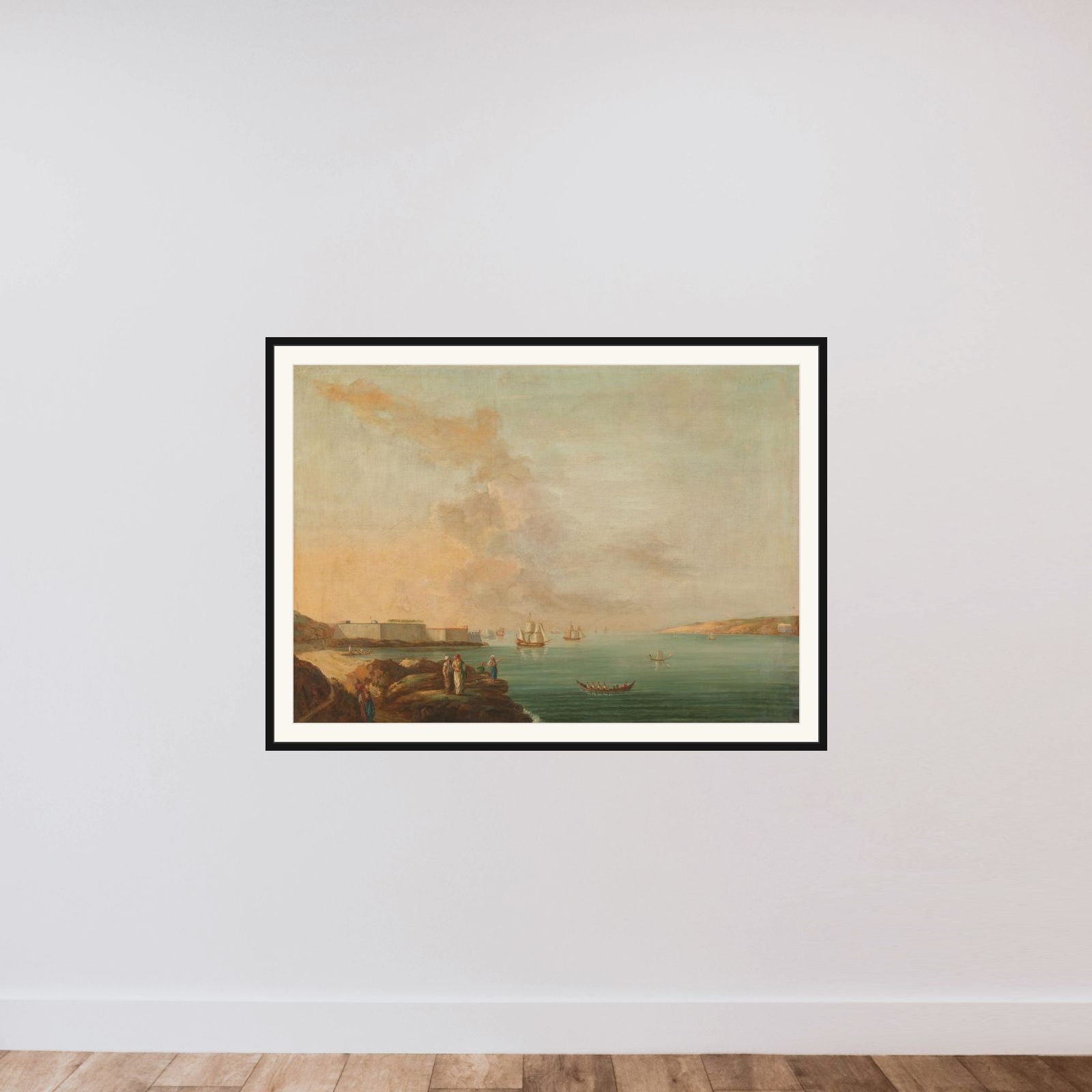 View of the Dardanelles framed — shown to scale