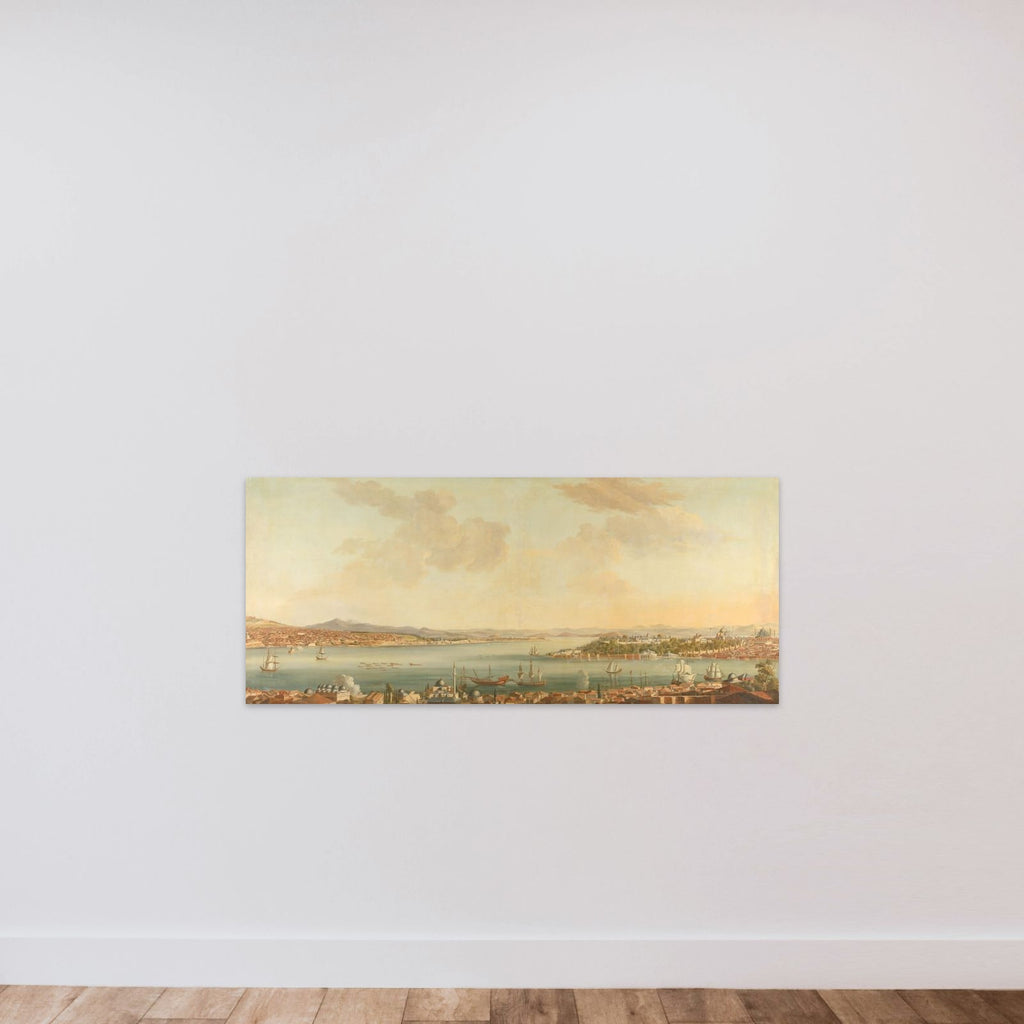 View of Constantinople (Istanbul) and the Seraglio from the Swedish Legation in Pera unframed — shown to scale