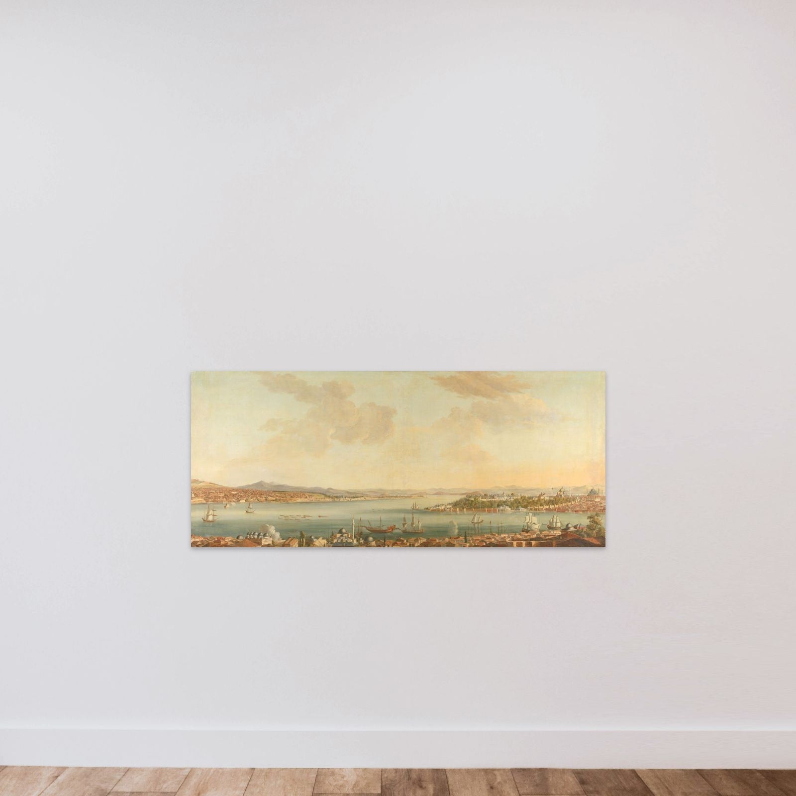 View of Constantinople (Istanbul) and the Seraglio from the Swedish Legation in Pera unframed — shown to scale