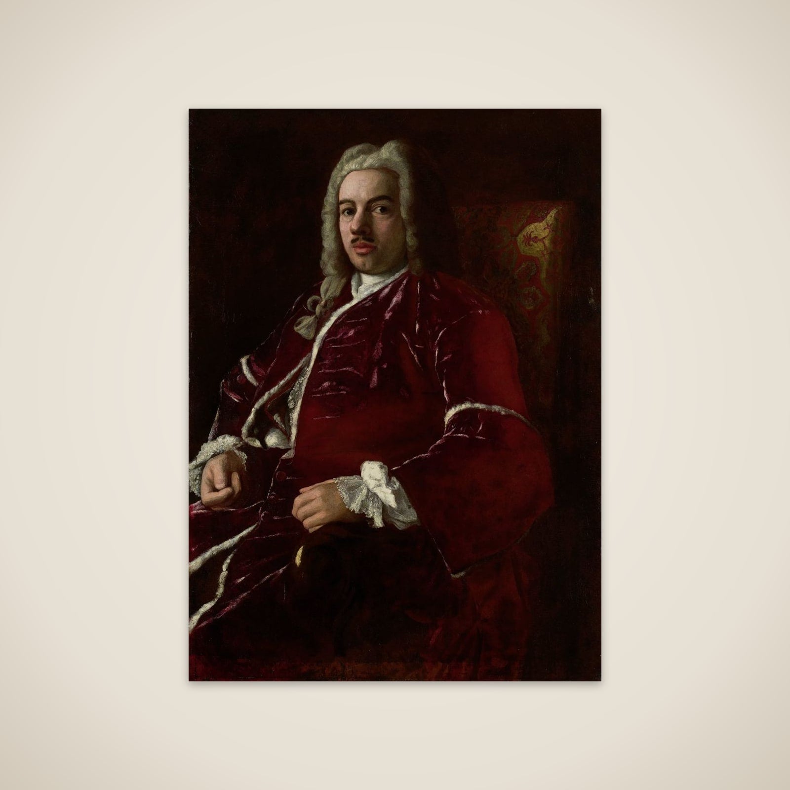 Portrait of Cornelis Calkoen (1696-1764). Ambassador to the Ottoman Empire in Constantinople (Istanbul) unframed print