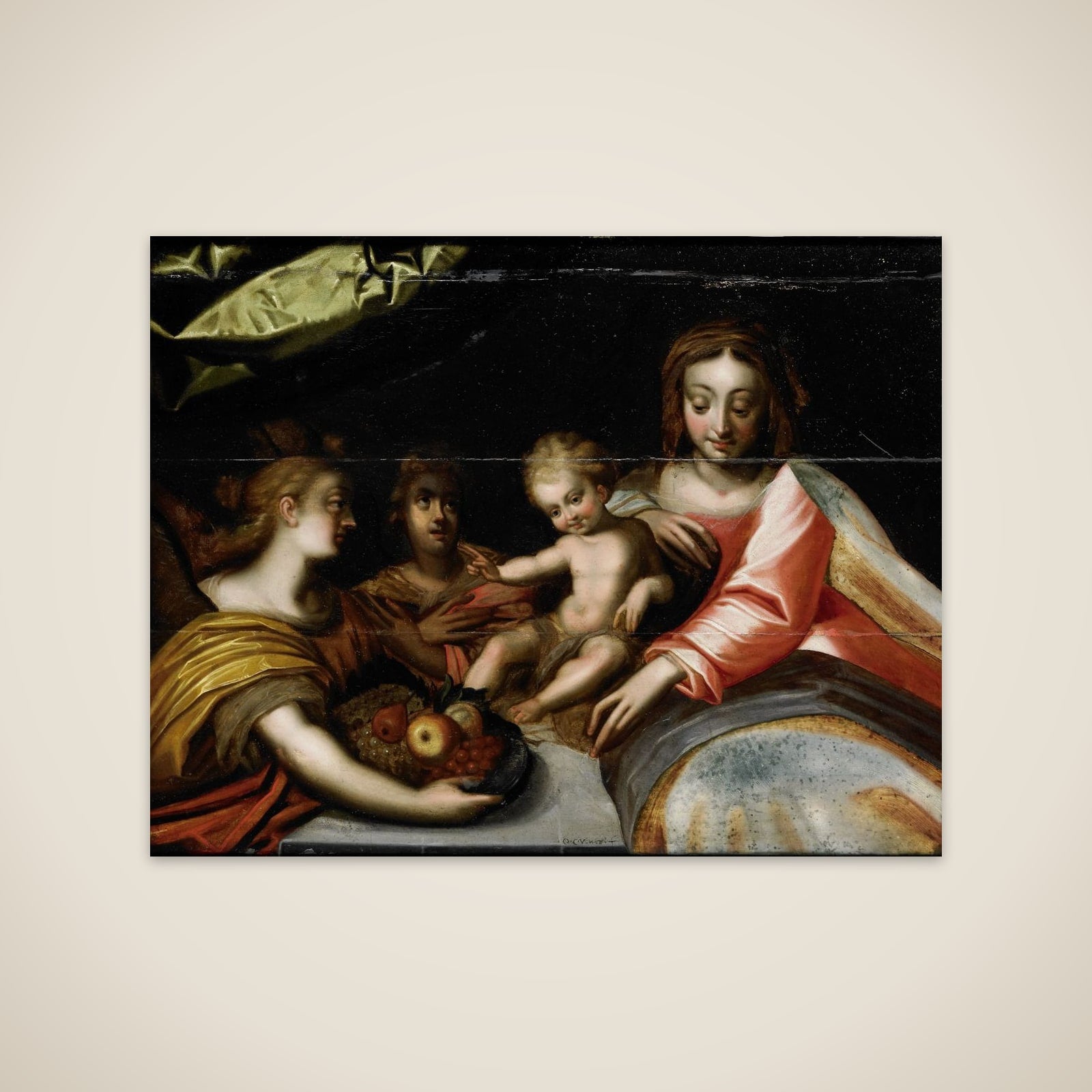 Heilige maagd met kind unframed print
