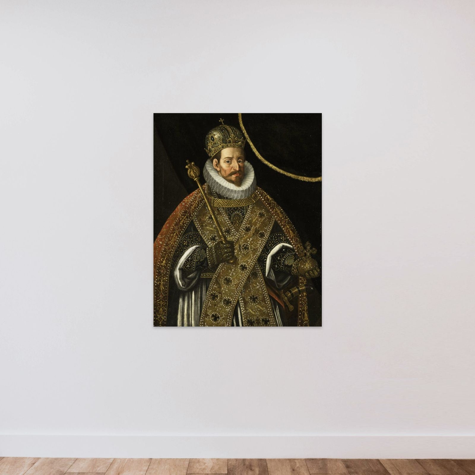 Matthias, Emperor of the Holy Roman Empire (1557-1619) unframed — shown to scale