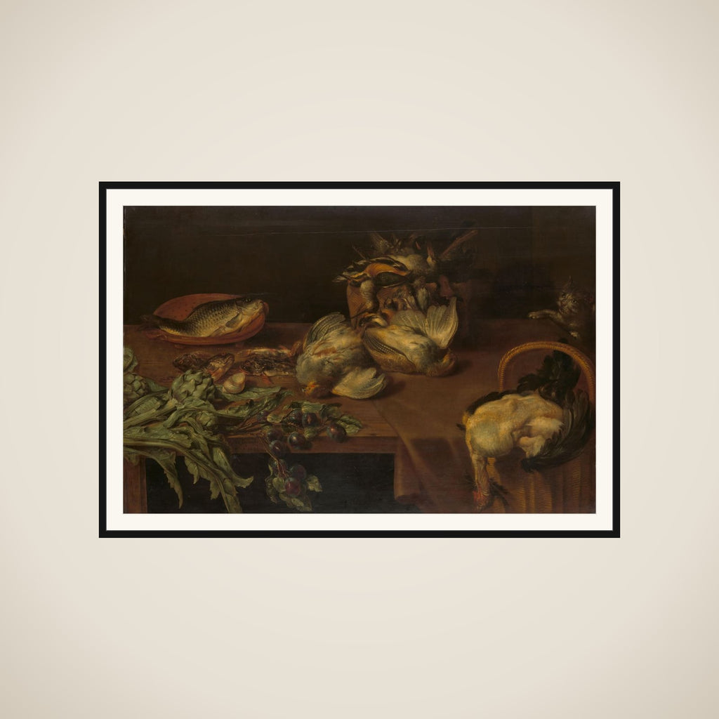 Still Life with Wild Fowl framed