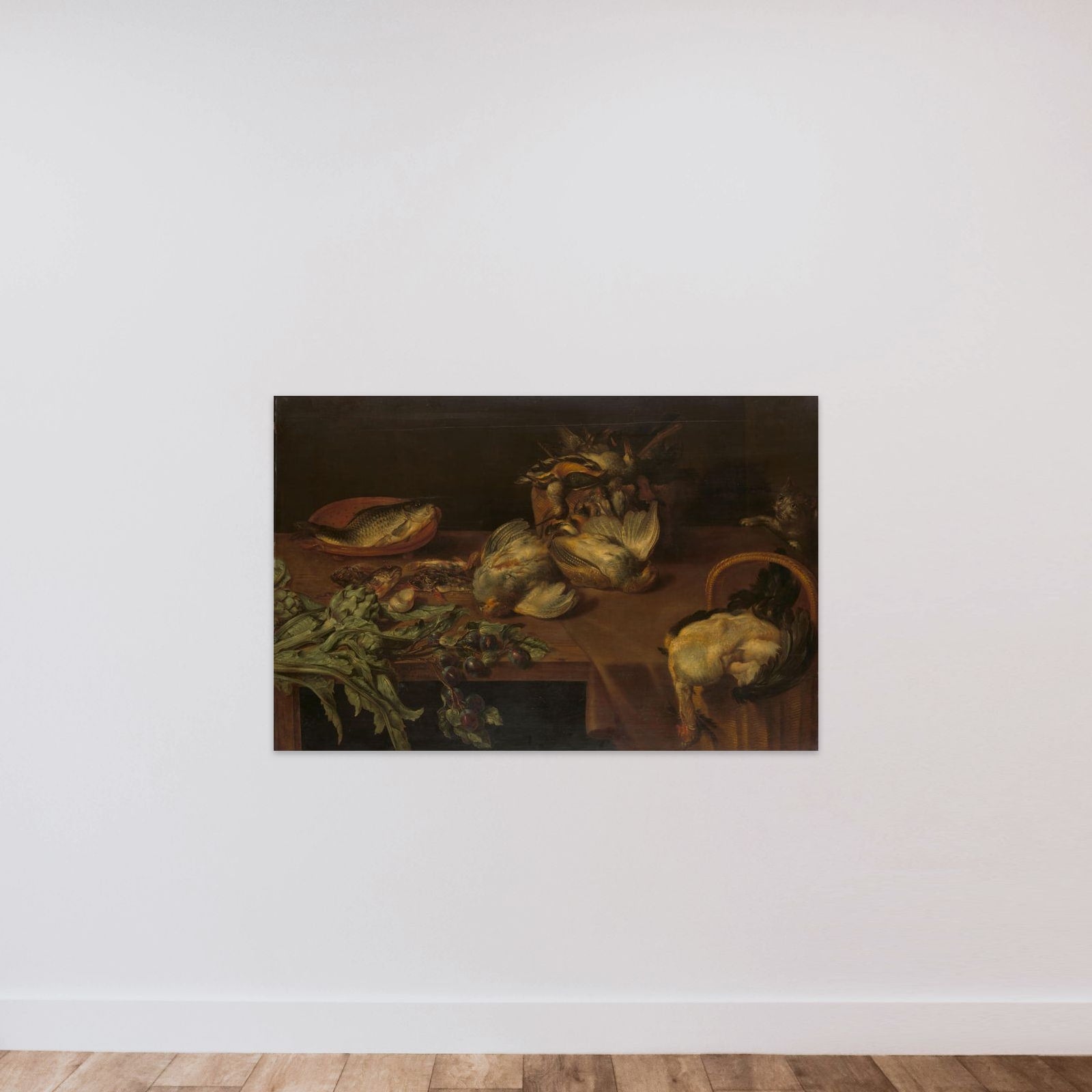 Still Life with Wild Fowl unframed — shown to scale