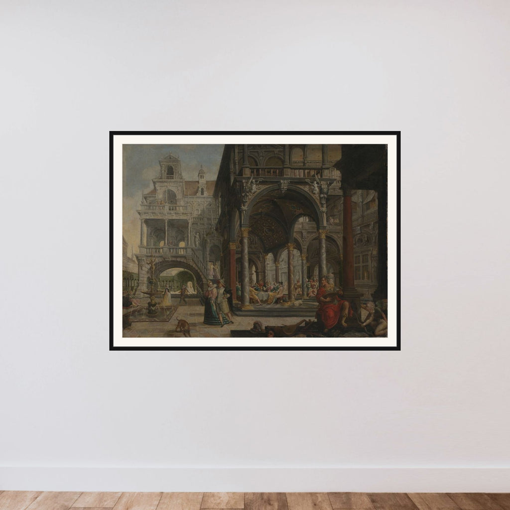 Imaginary Renaissance Palace framed — shown to scale