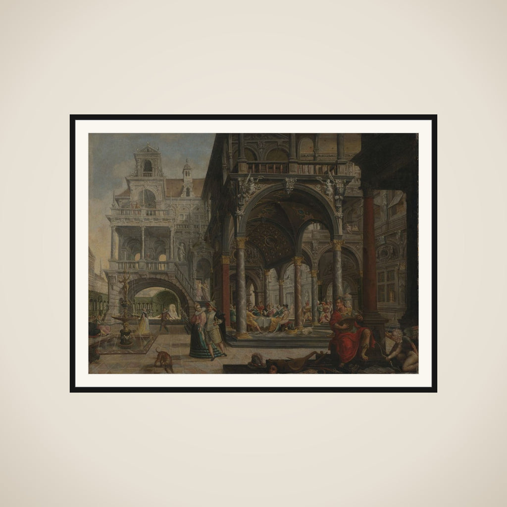 Imaginary Renaissance Palace framed