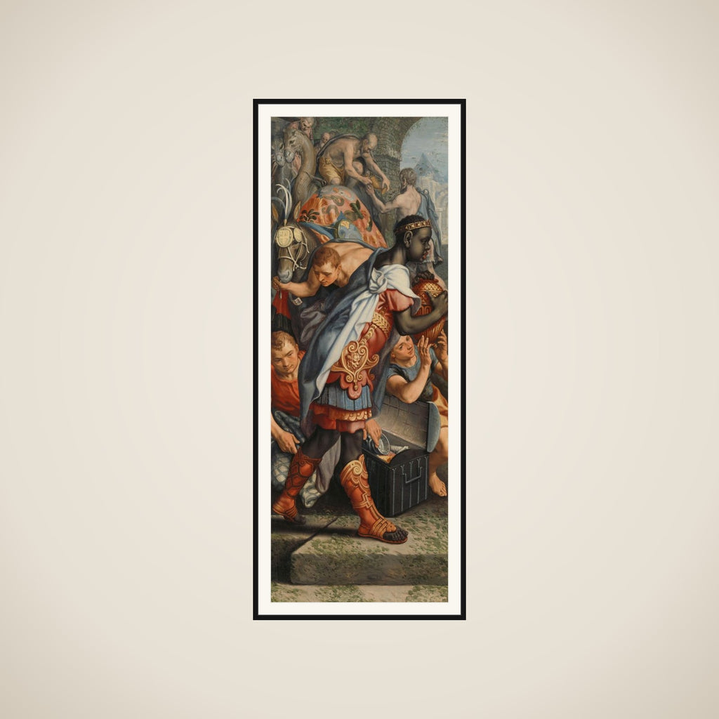 Wing of an Altarpiece with Adoration of the Magi, on the reverse is Presentation in the Temple framed