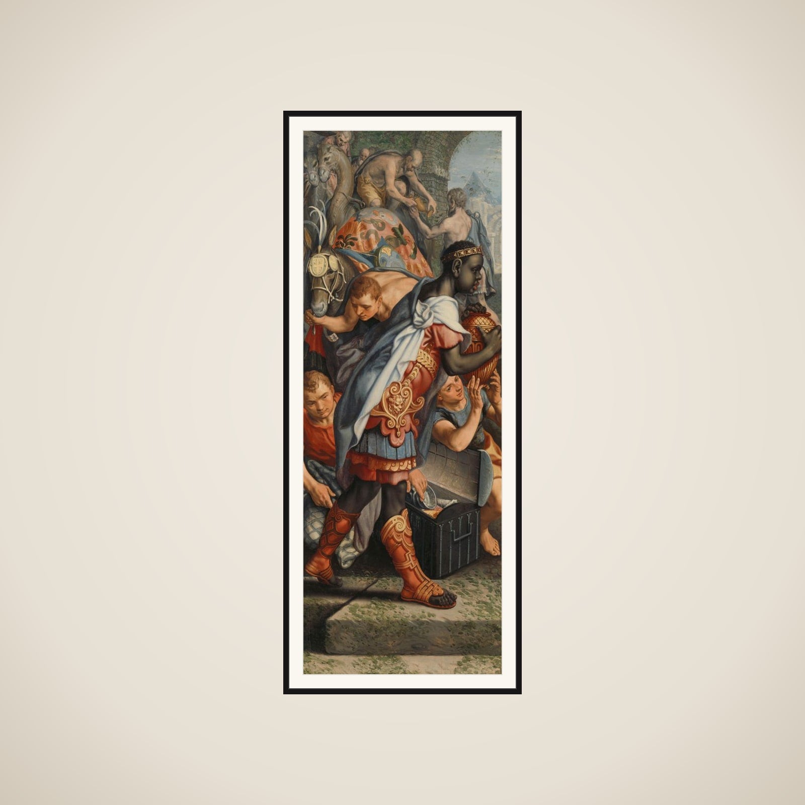Wing of an Altarpiece with Adoration of the Magi, on the reverse is Presentation in the Temple framed