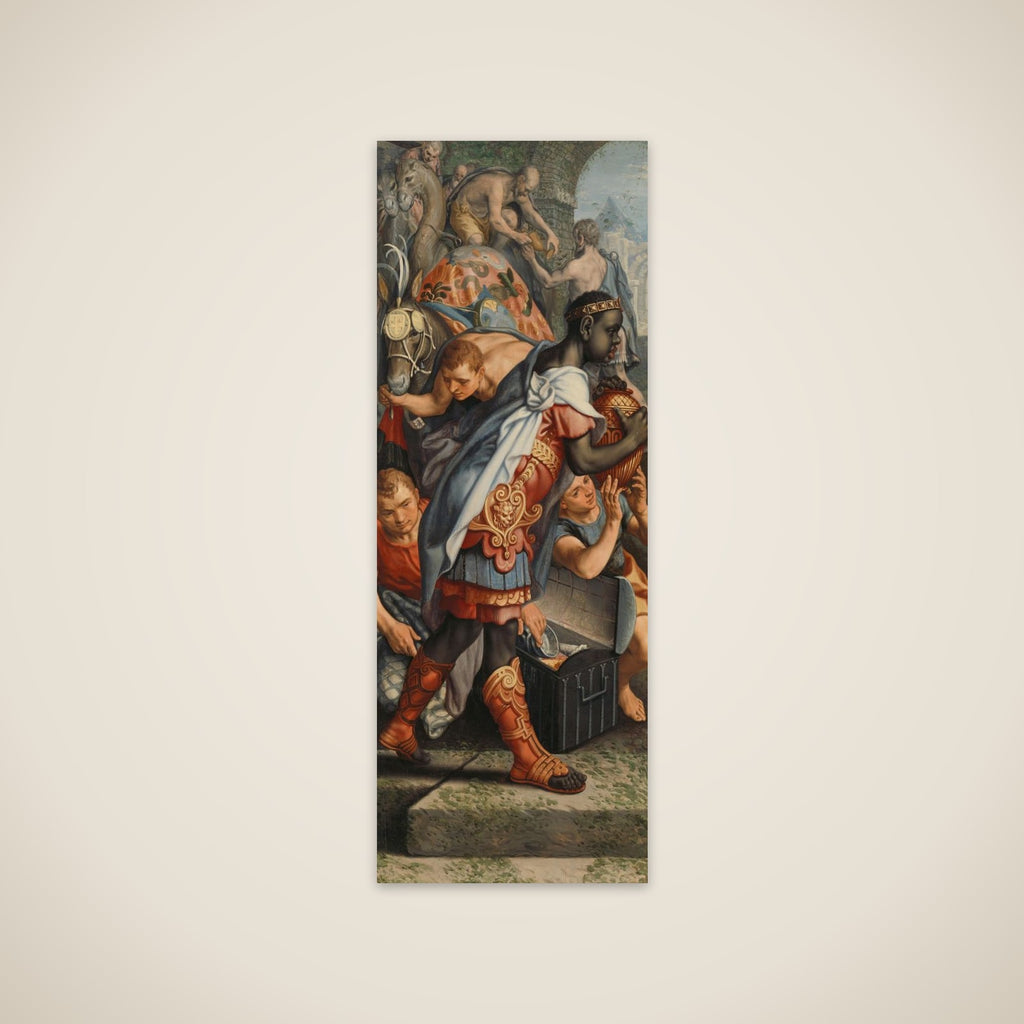 Wing of an Altarpiece with Adoration of the Magi, on the reverse is Presentation in the Temple unframed print