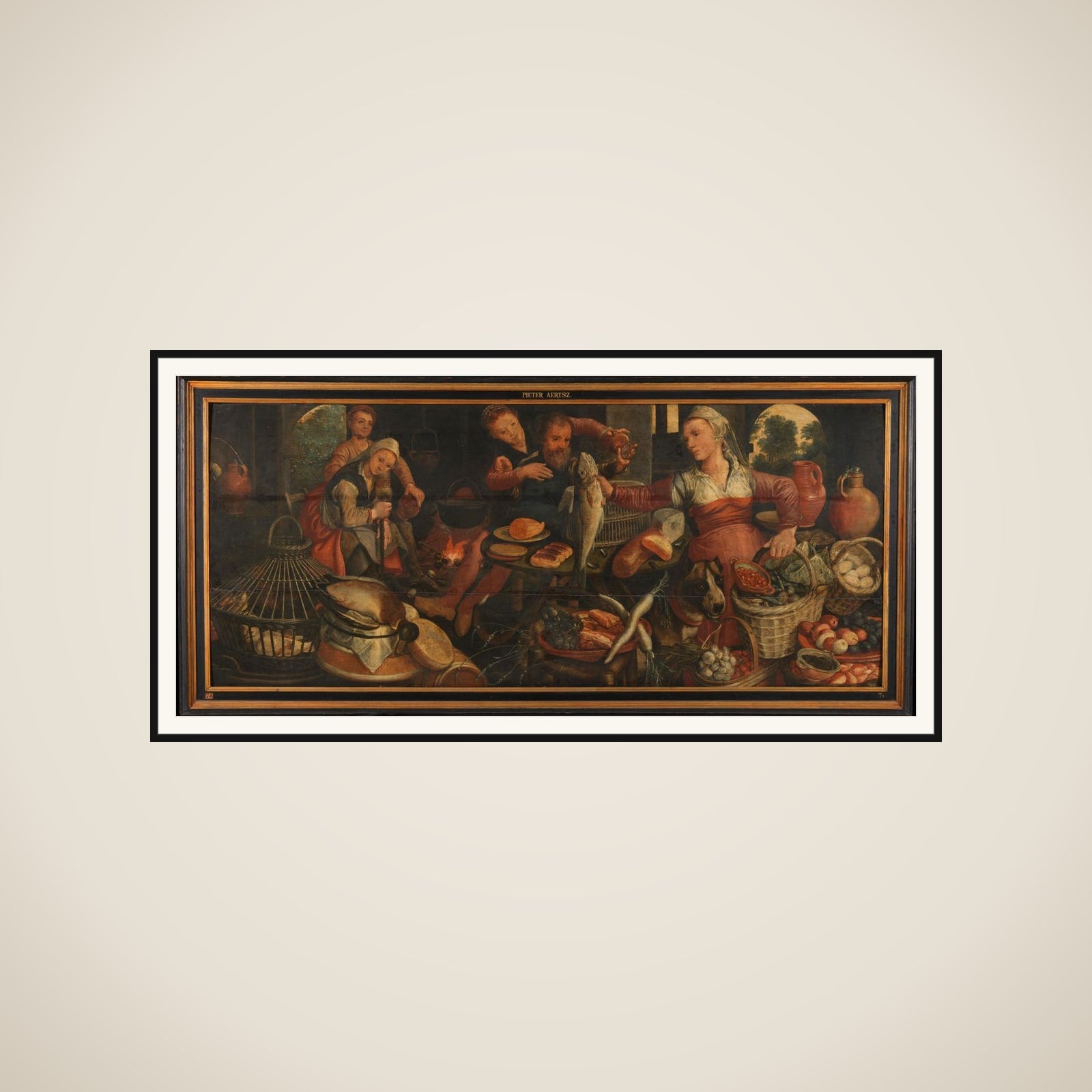 Kitchen Scene framed