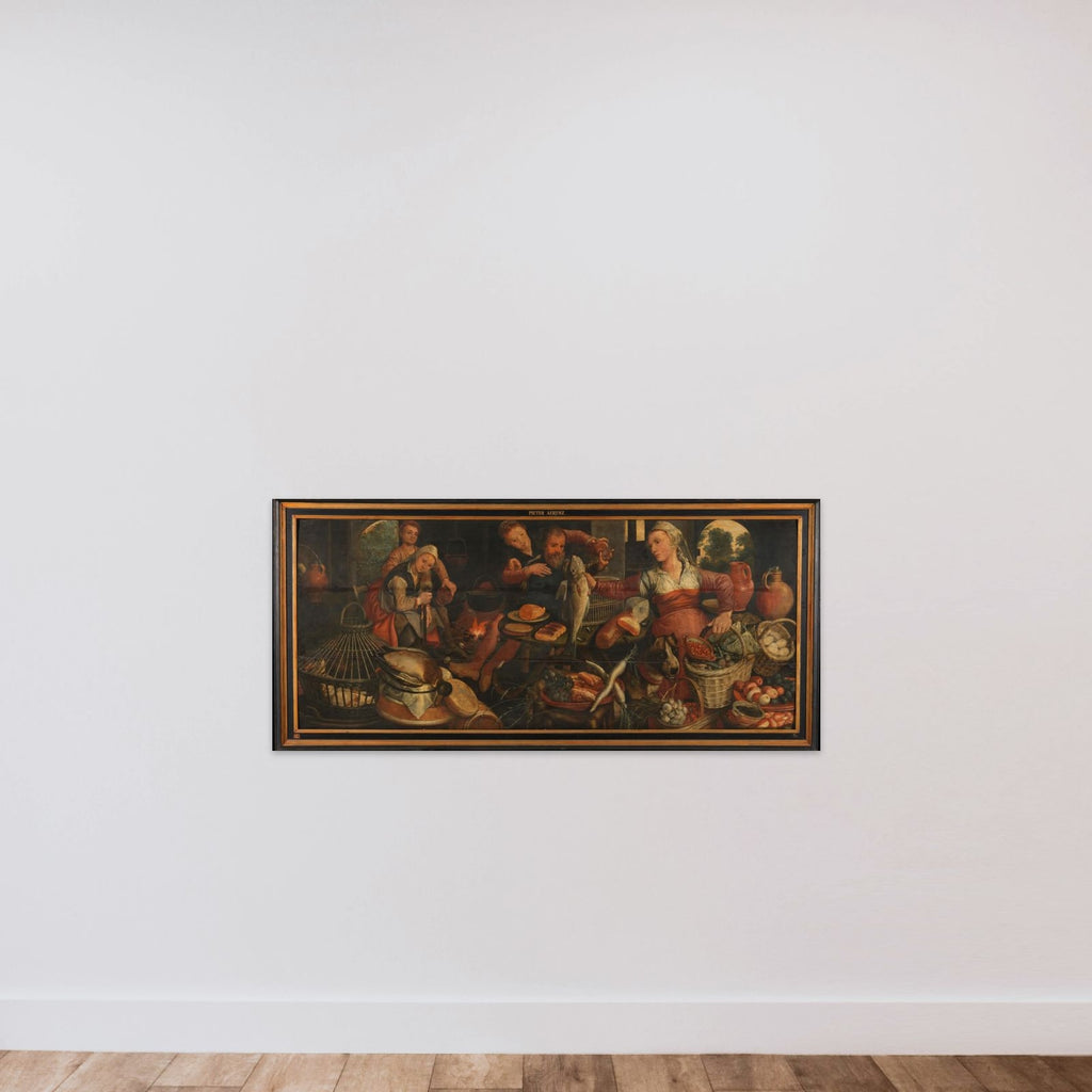 Kitchen Scene unframed — shown to scale