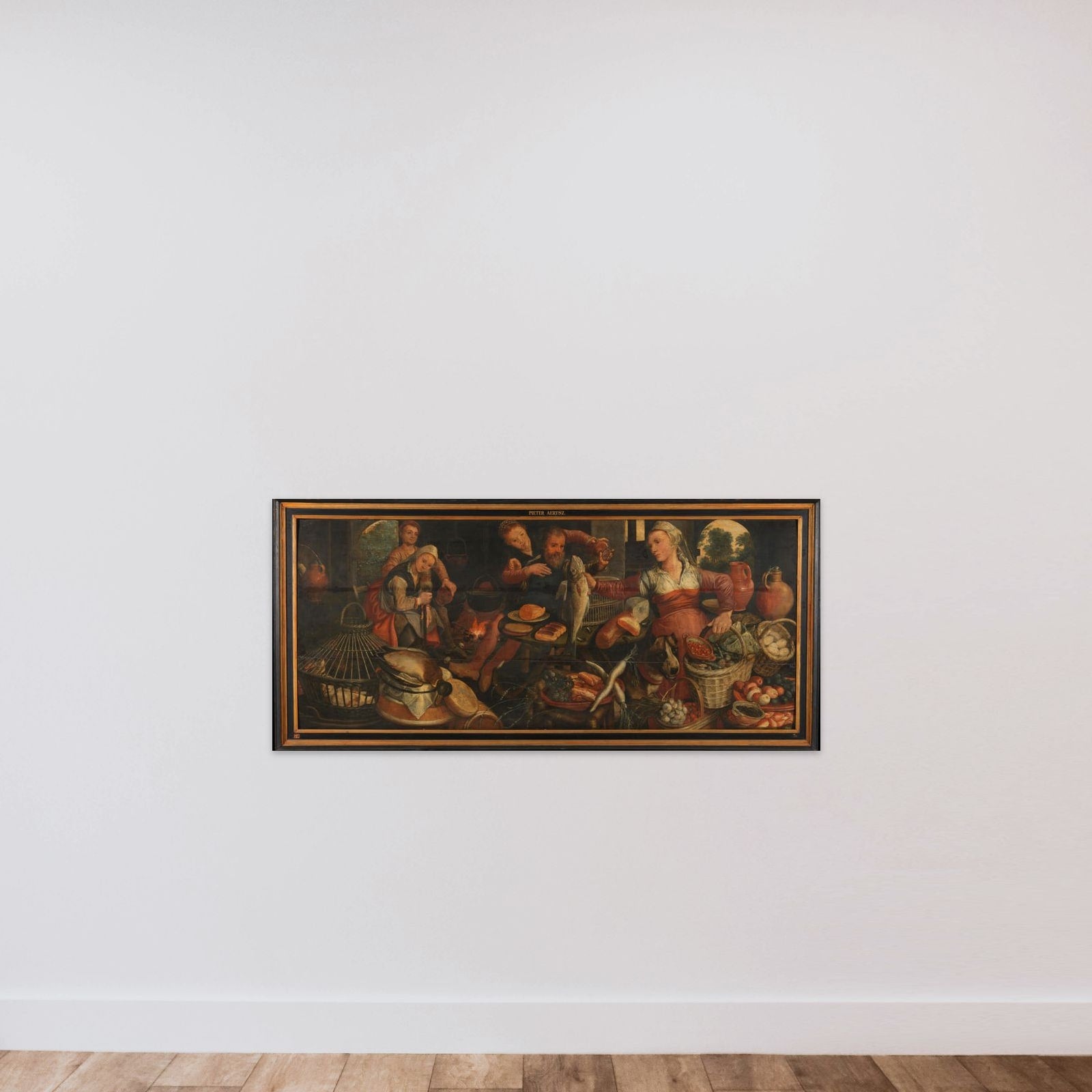 Kitchen Scene unframed — shown to scale
