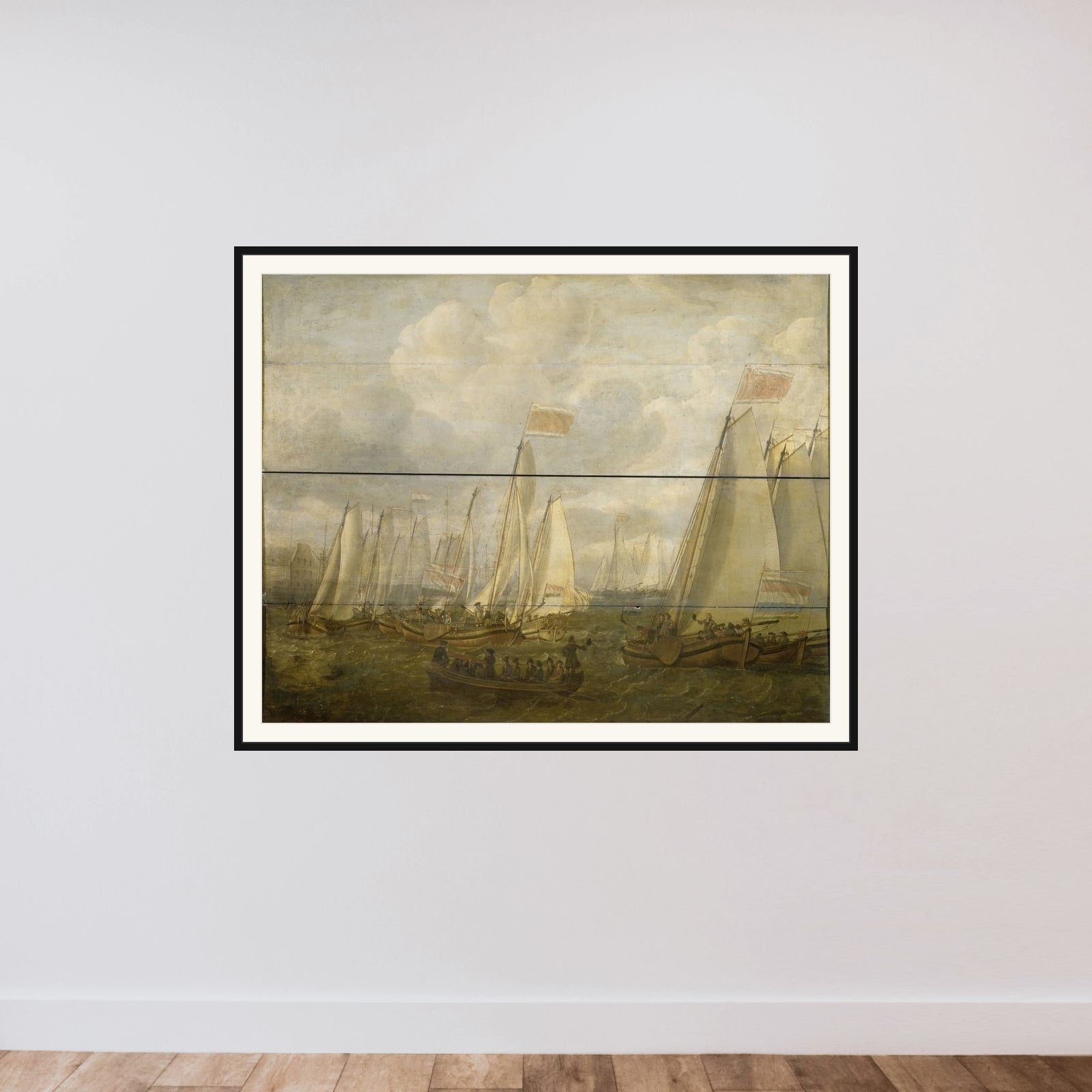 Marine Pageant on the Y off Amsterdam framed — shown to scale