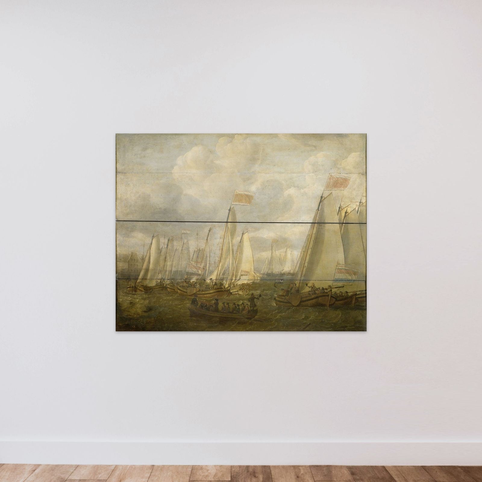 Marine Pageant on the Y off Amsterdam unframed — shown to scale