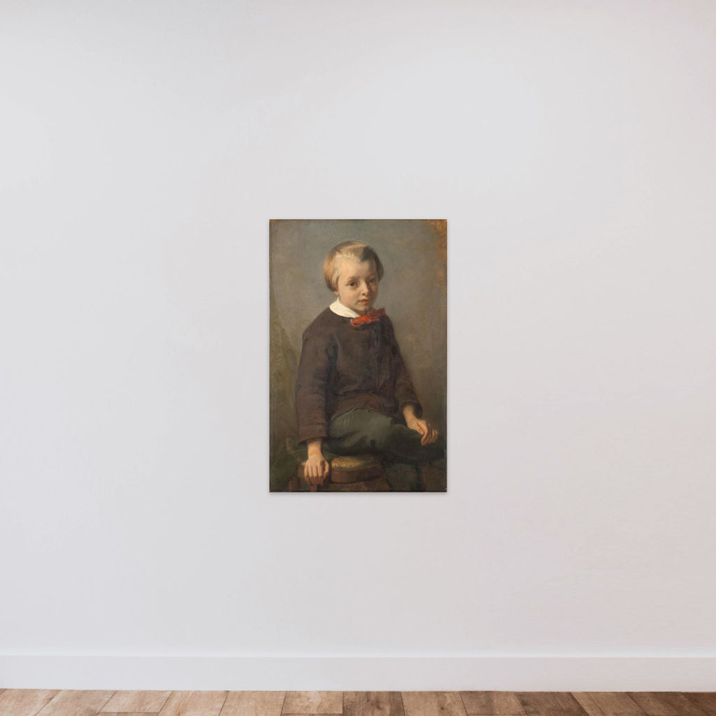 Portrait of a Boy unframed — shown to scale