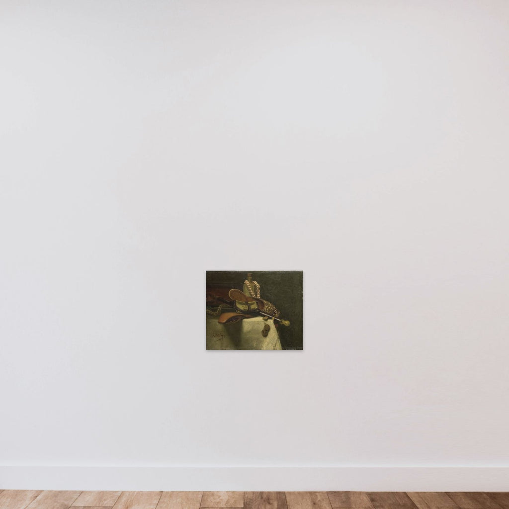 Still Life with Oriental Slippers unframed — shown to scale