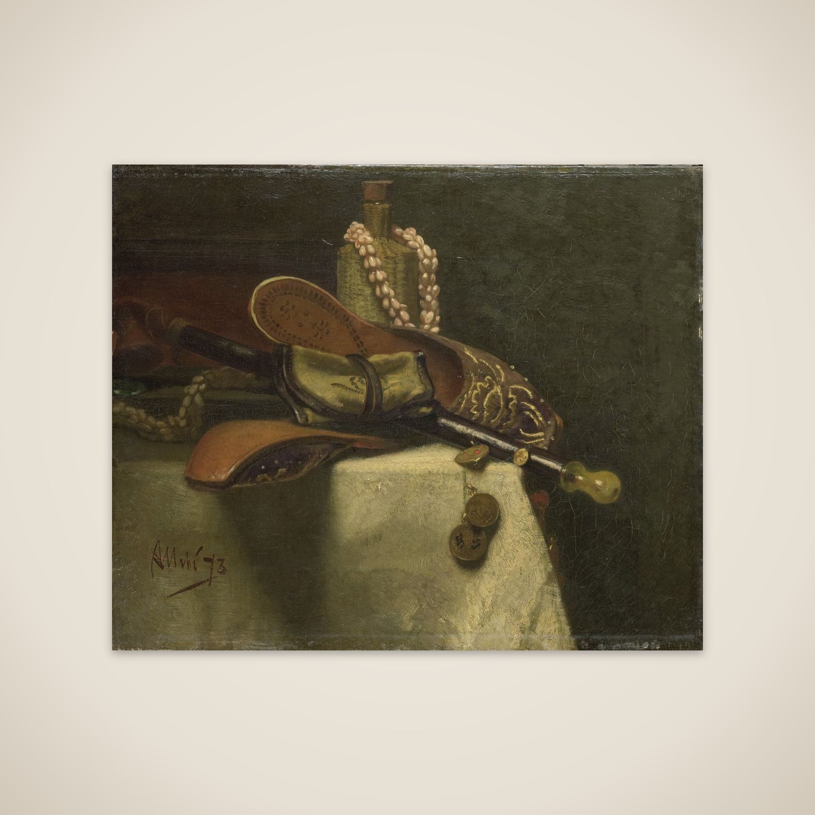 Still Life with Oriental Slippers unframed print