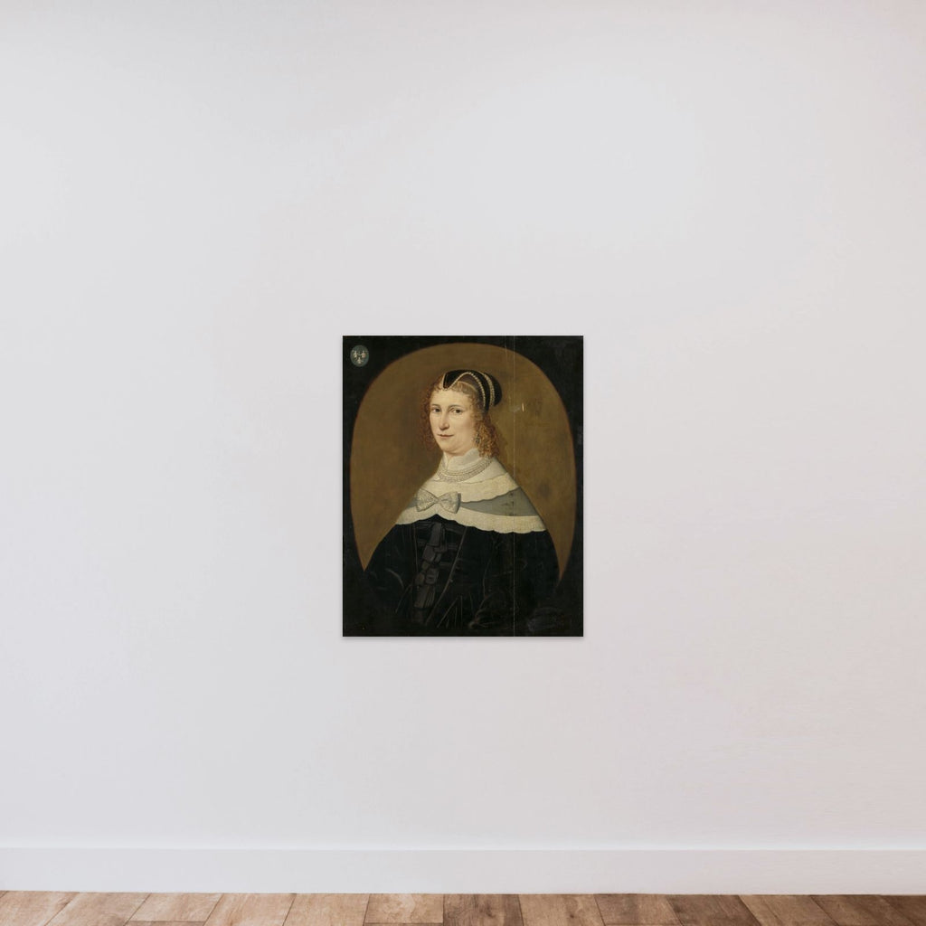 Portrait of a Woman, called Theodora de Visscher, Wife of Jacob Rijswijk unframed — shown to scale