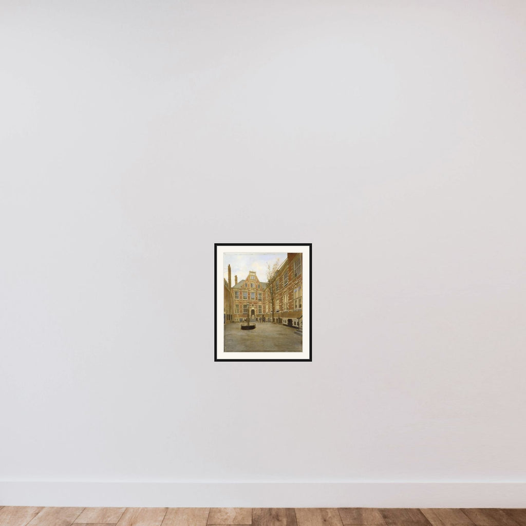 Binnenplaats van het Oost Indisch Huis te Amsterdam framed — shown to scale