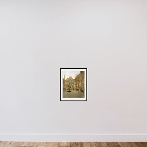 Binnenplaats van het Oost Indisch Huis te Amsterdam framed — shown to scale