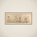 Six Putti with Flowers and Fruit and Attributes of the Art of Drawing framed
