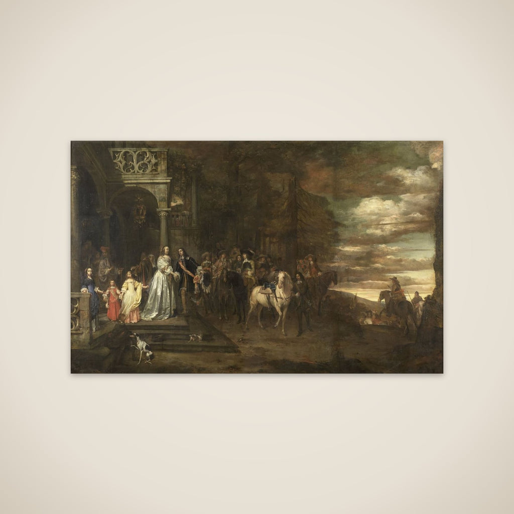 The Leavetaking of Captain Hendrik de Sandra (1619-1707), sent off by his Wife and Children unframed print