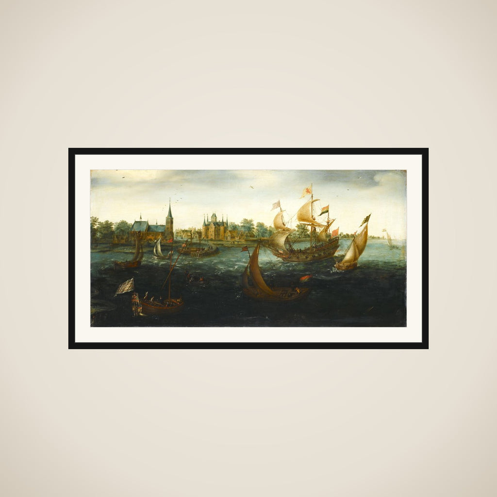 The 'Eendraght' off IJsselmonde, 1618 framed