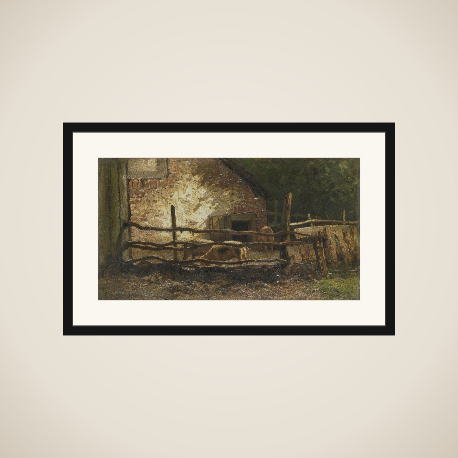 Pigs in a Sty framed