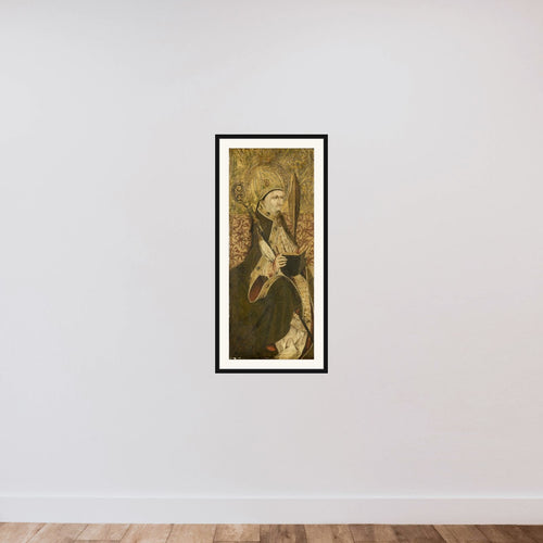 A Holy Bishop framed — shown to scale