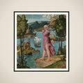 Woman Standing at Water's Edge framed