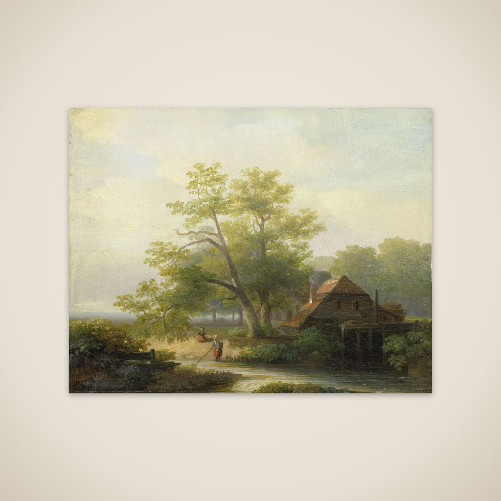 A Watermill in a Woody Landscape unframed print