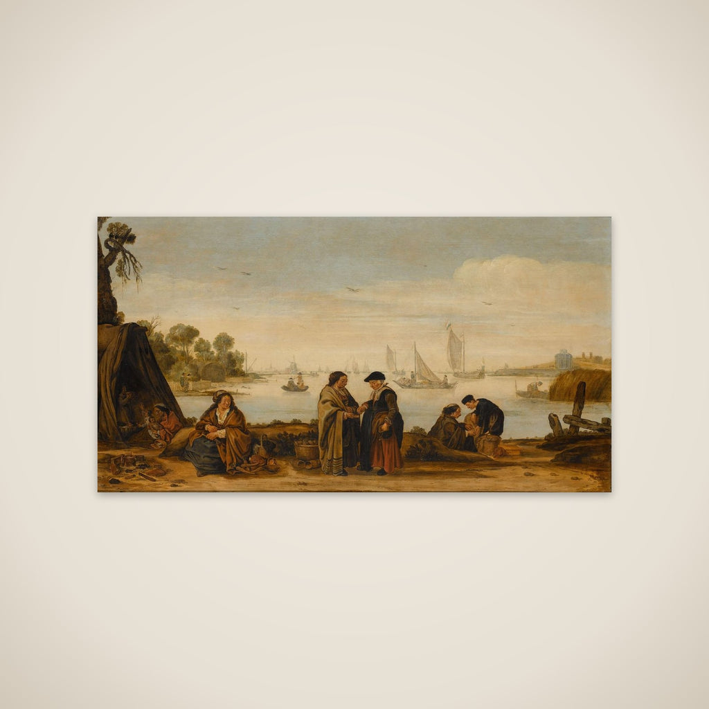 Riverlandscape with Women Fortune-Telling unframed print