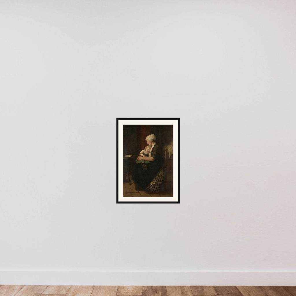 Lulled to Sleep framed — shown to scale