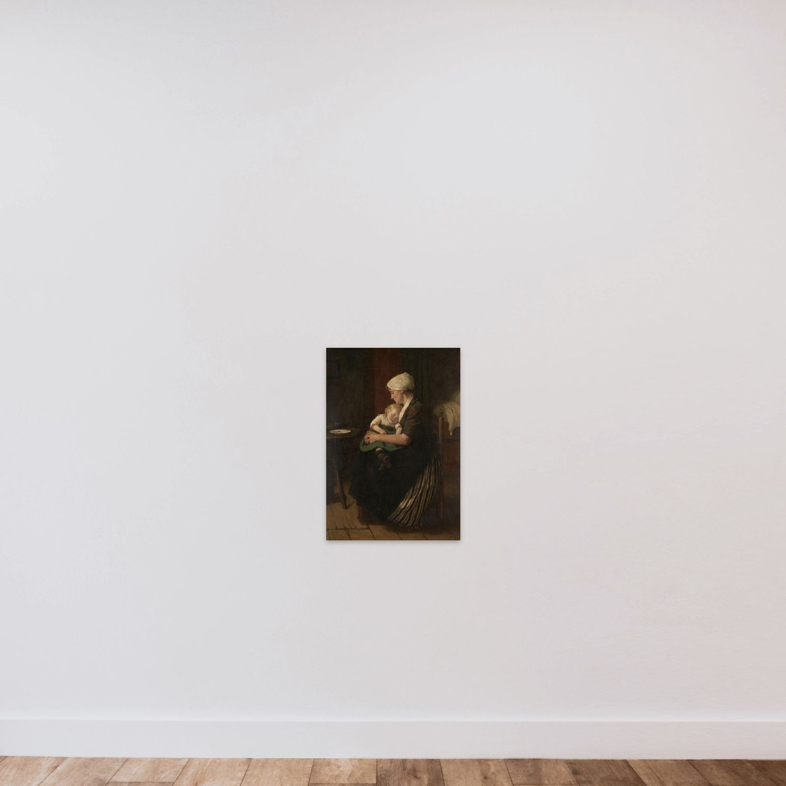 Lulled to Sleep unframed — shown to scale