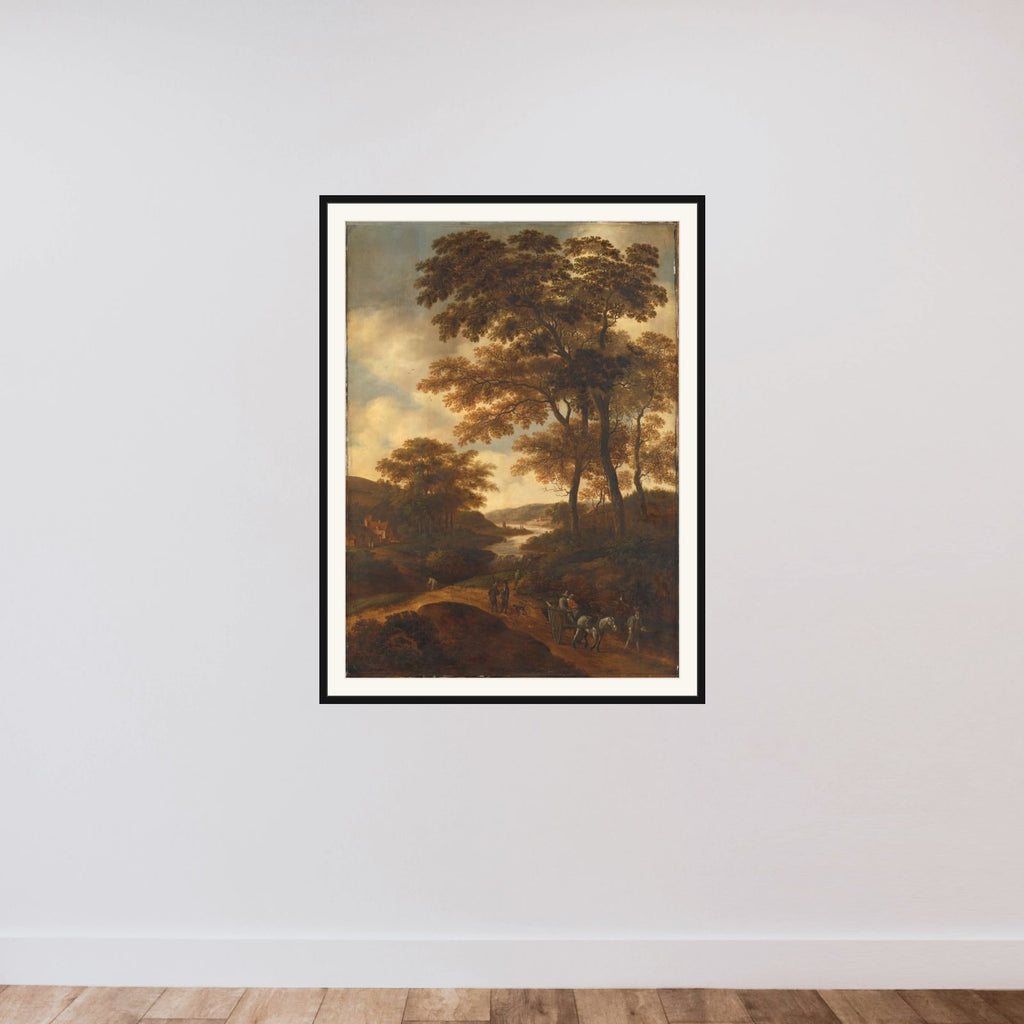 Wooded Landscape framed — shown to scale