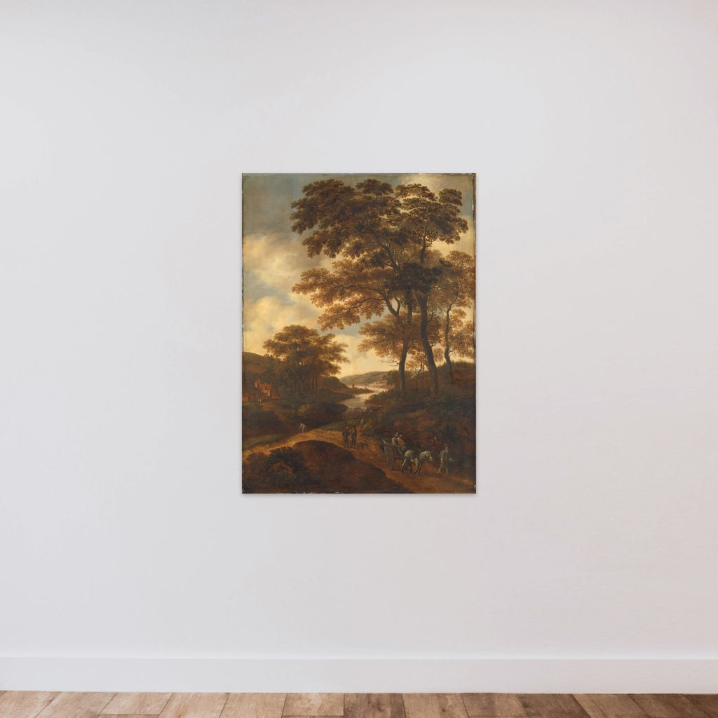 Wooded Landscape unframed — shown to scale