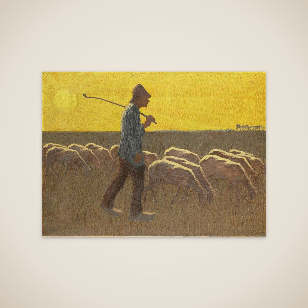 Shepherd with Sheep unframed print