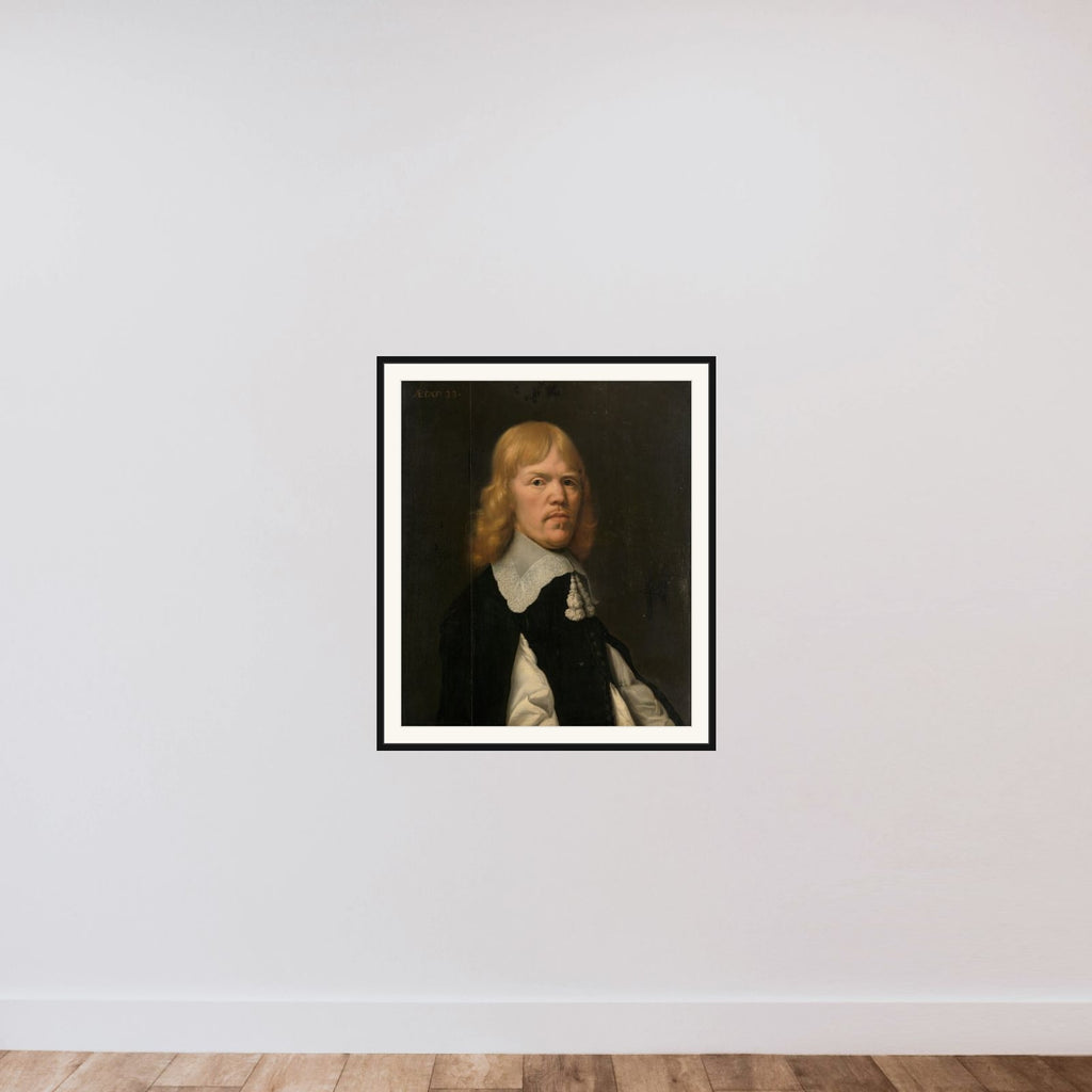 Portrait of a Man framed — shown to scale