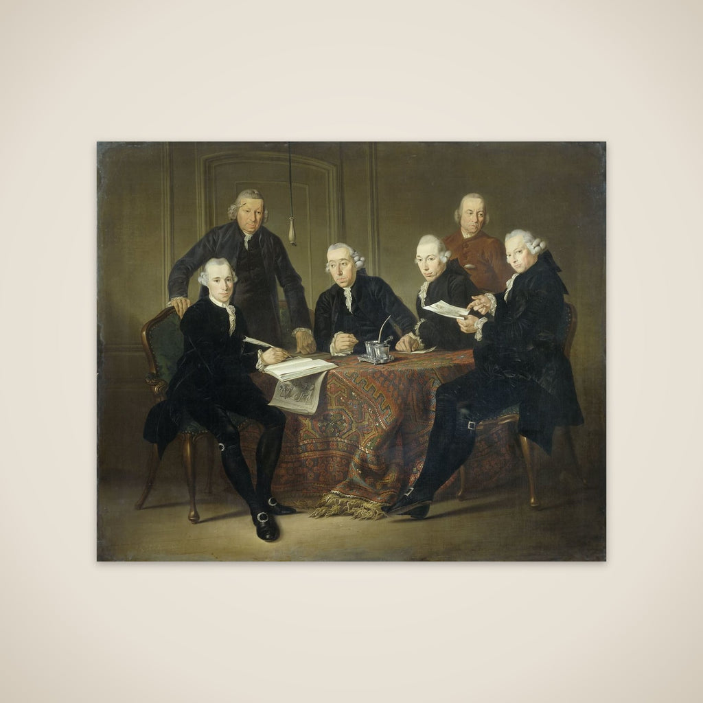 The Four Regents, the Secretary and the House Father of the Lepers' House of Amsterdam, 1773 unframed print