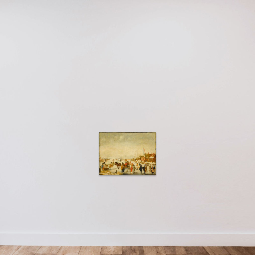 Enjoying the Ice unframed — shown to scale