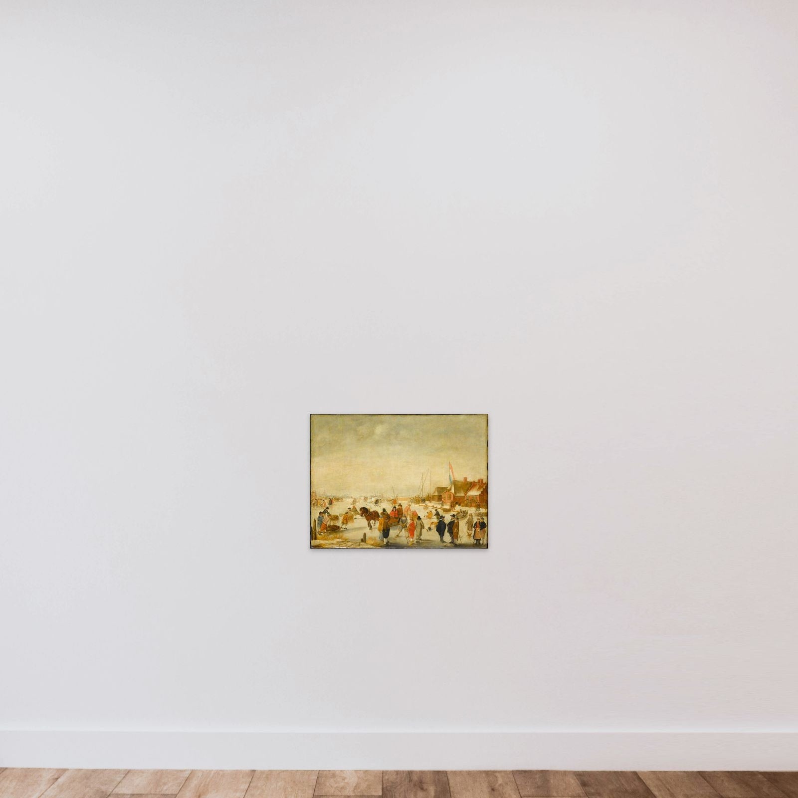 Enjoying the Ice unframed — shown to scale