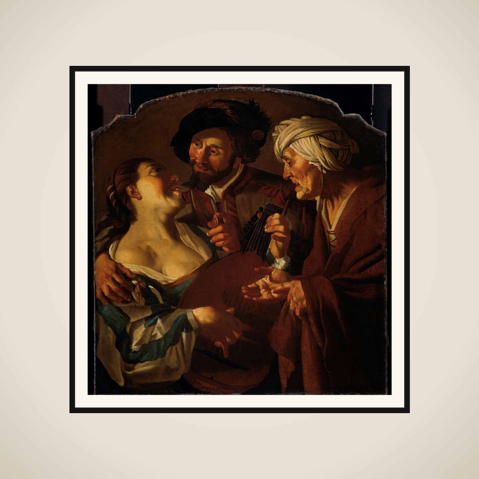 The Procuress framed