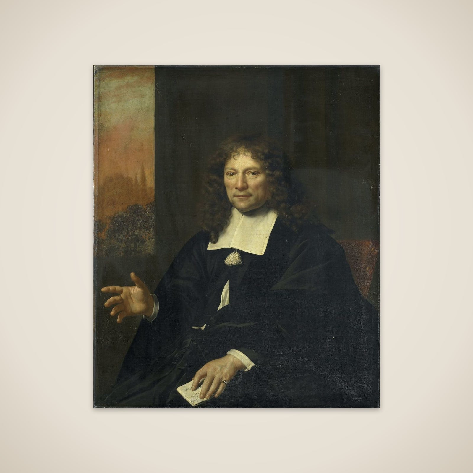 Portrait of Daniel Niellius. Elder of the Remonstrant Church and Sampling Official of Alkmaar unframed print