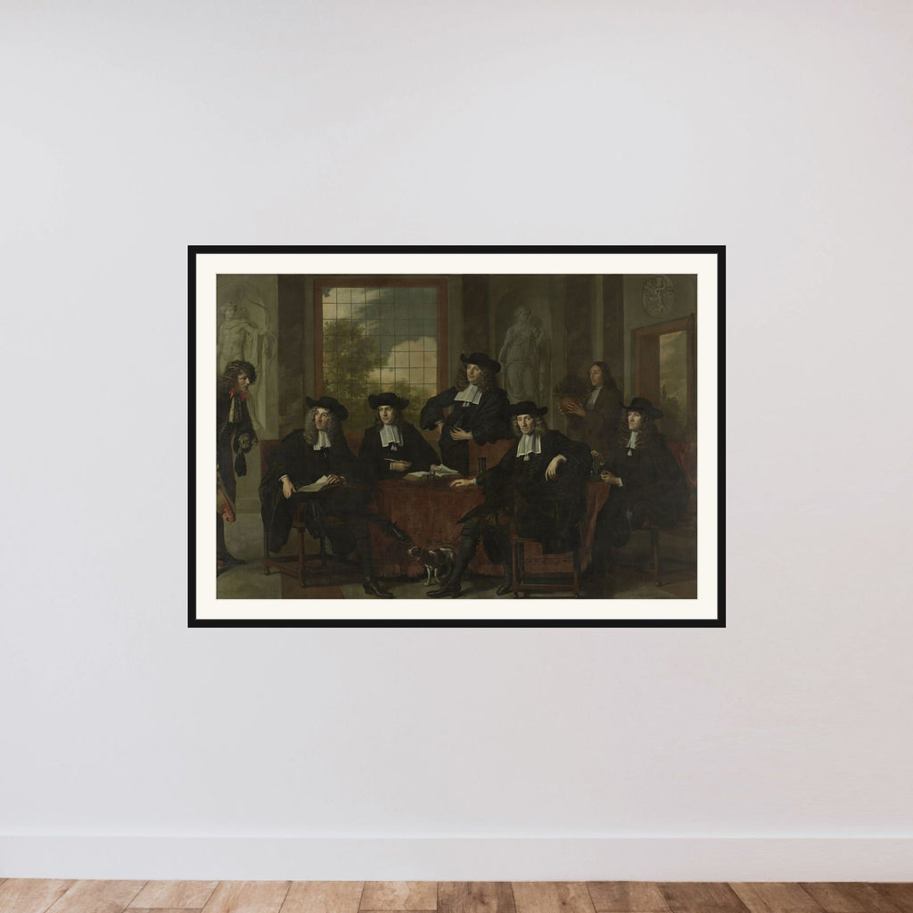The Superintendents of the Collegium Medicum in Amsterdam, 1683 framed — shown to scale