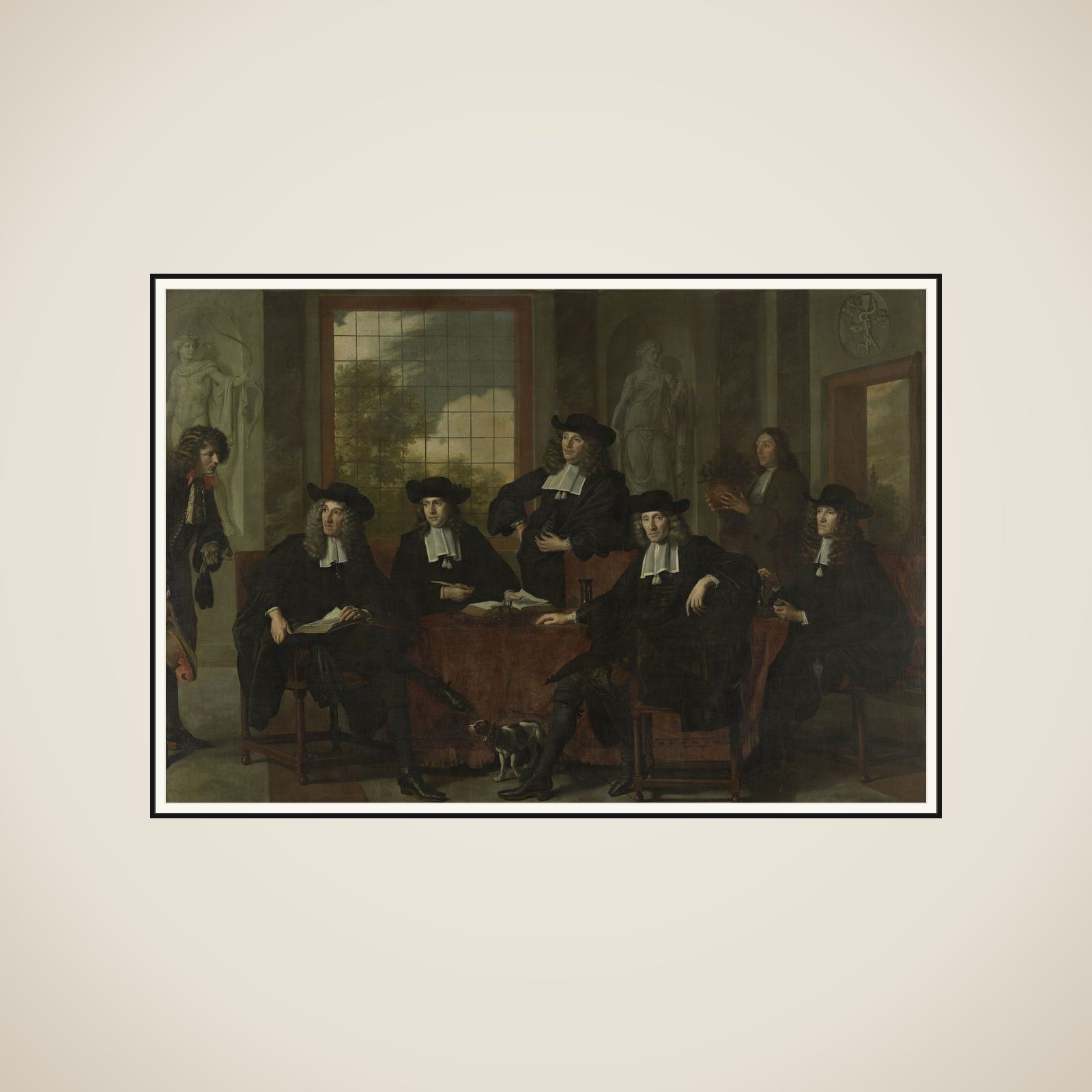 The Superintendents of the Collegium Medicum in Amsterdam, 1683 framed