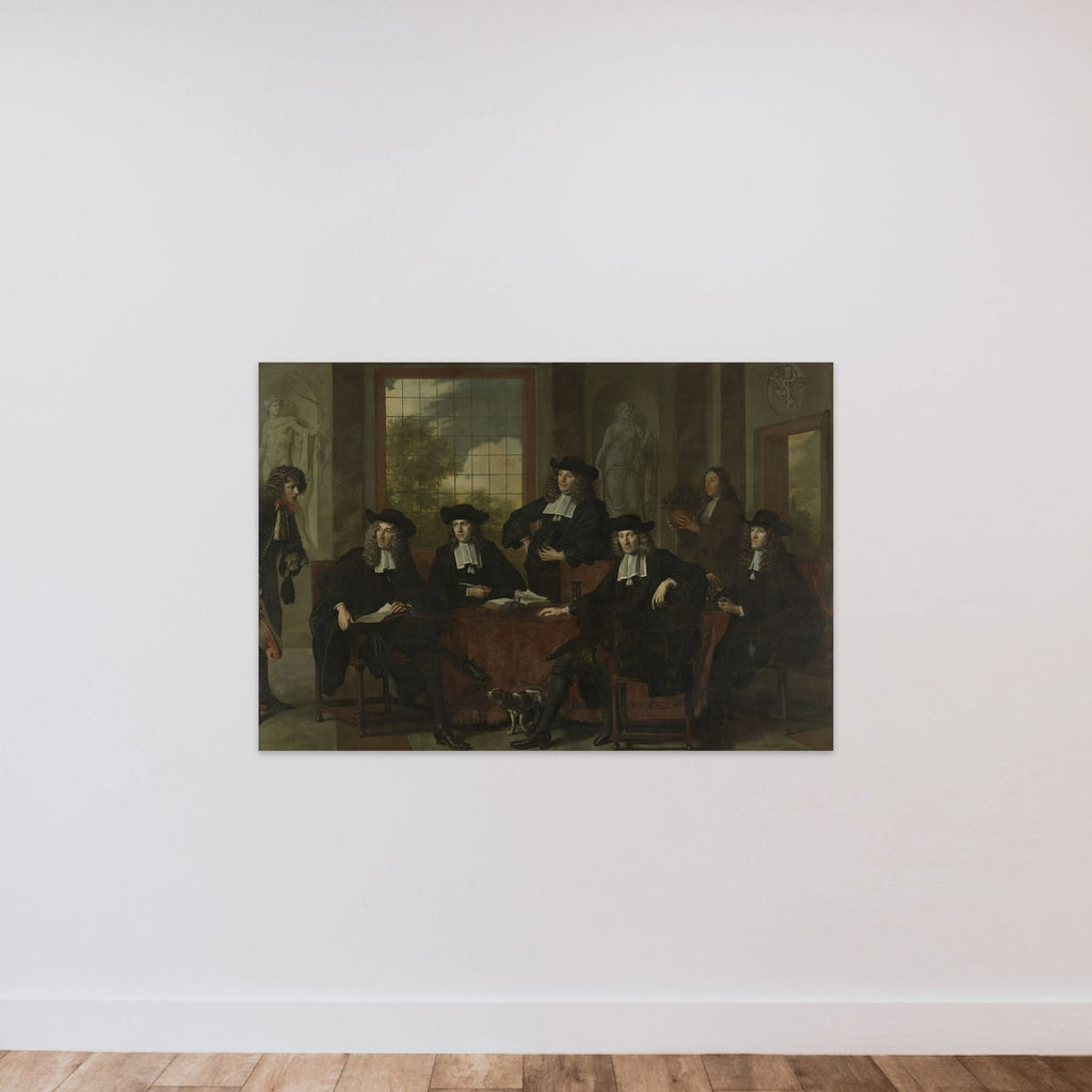 The Superintendents of the Collegium Medicum in Amsterdam, 1683 unframed — shown to scale