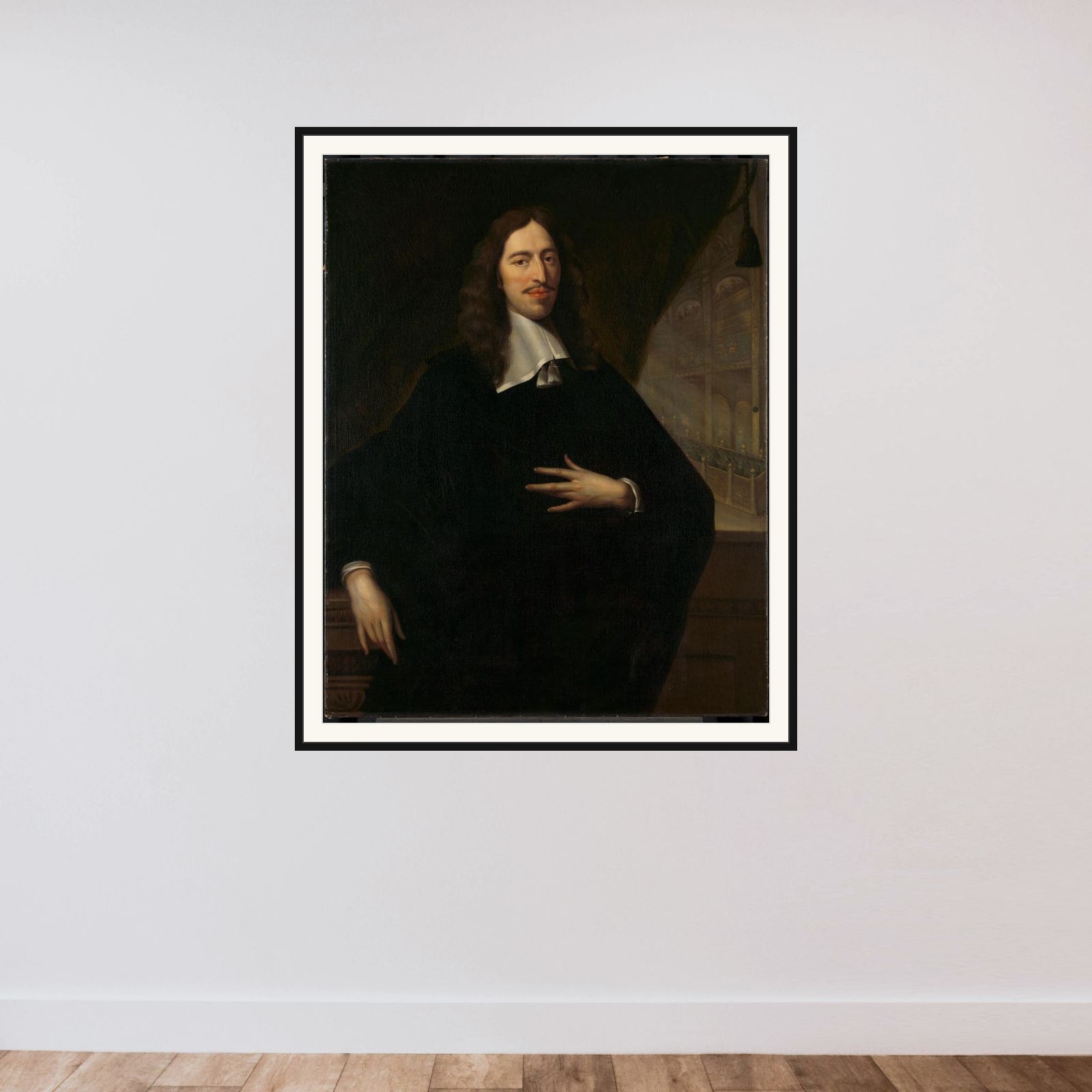Johan de Witt (1625-1672). Grand Pensionary of Holland framed — shown to scale