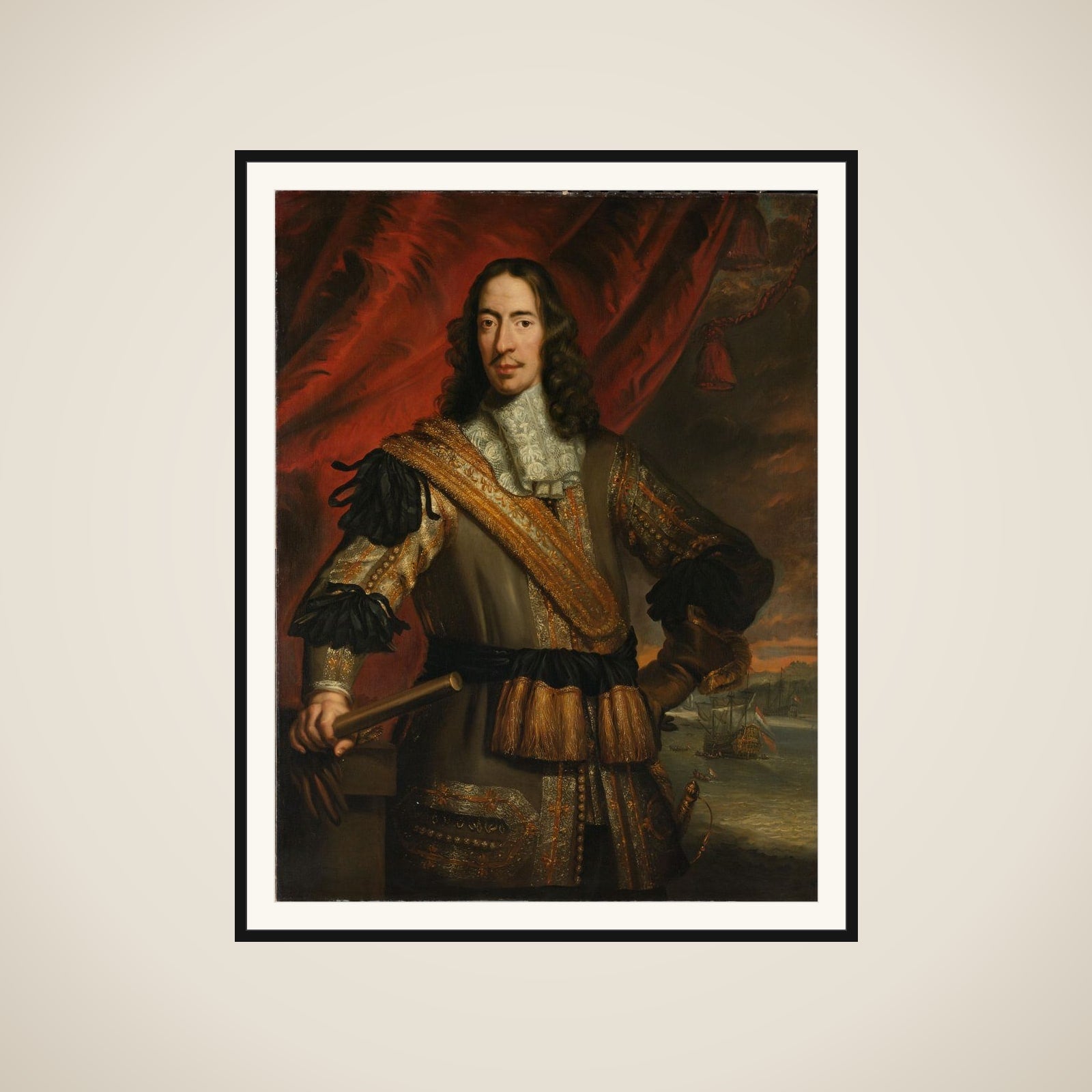 Cornelis de Witt (1623-1672), Burgomaster of Dordrecht and Lord Lieutenant of Putten framed